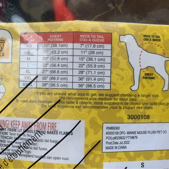 Minnie Mouse Dog Costume Small - Picture 4 of 4